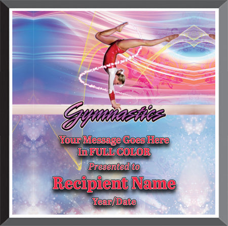 Gymnastics Square Graphix Plaque [PGFXQ1010-GG]