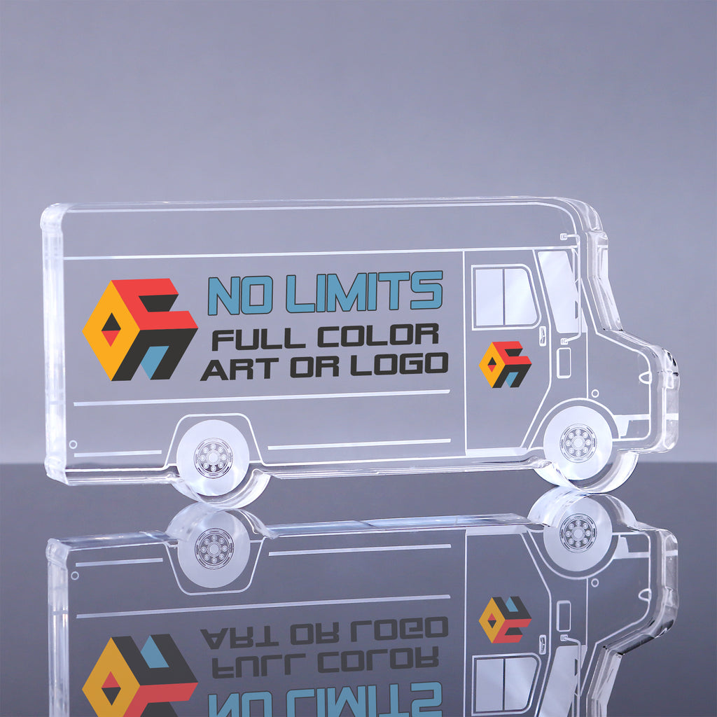 Delivery Rescue Trophy 1 inch Thick Delivery Truck Acrylic Award - 9 inch Color [A1DTU9-FC-Q ...