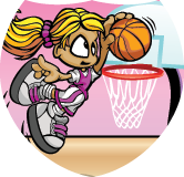 Basketball Female Pee-Wee Shield Insert [SH-3442]