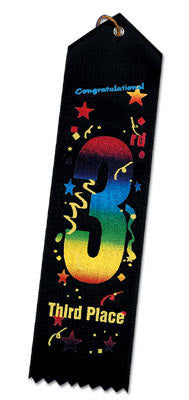 3rd Place Confetti Ribbon [RBLK-3rd]