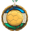 Soccer Epoxy Color Medal - Gold [MEC2-SC-G]