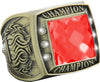 Championship Ring with Red Center Stone- Gold [RGSJ-G-CHMP-RED]