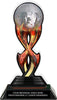 Disco Mirror Ball Dance Tribal Flames Acrylic Trophy- 8.5 inch [TACR85-TF-DC-Q]