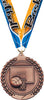 2.75 in Basketball Wreath Framed Medal- Bronze [M311-BK-B]