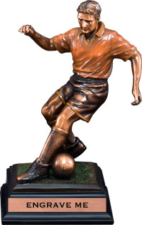 Soccer Bronze/ Painted Resin Trophy - Male [RSMB003]