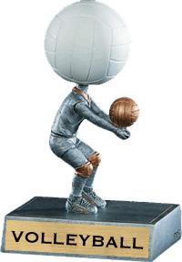 Volleyball Bobblehead 'Toon Resin Trophy [SBH-VB]