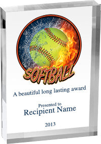 Softball Vibrix Acrylic Award [ACB46V-SB]