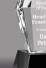 Crystal Faceted Obelisk Award on Black Pedestal Base [CJ033S-9]