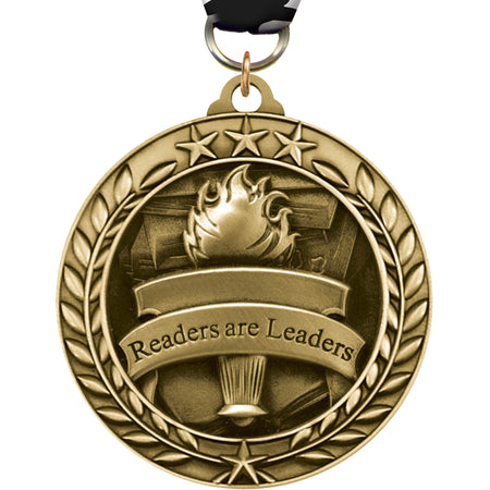 Readers are Leaders 1.75 inch Dimensional Medal [MSW1-RAL]