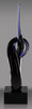 Black & Blue Glass Curl- 9.5 inch [AGC19]