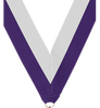 7/8 x 30 in. Purple & White Neck Ribbon [NKRB-1020]