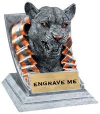 Cougar Mascot with Attitude - 4" Resin Trophy [MWA-108]