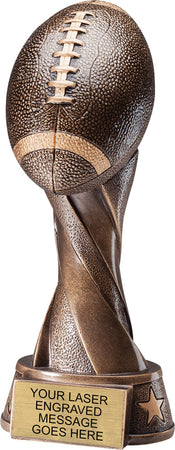 Spiral Football Resin Trophy [RFBSPRL-9]