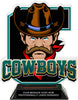 Cowboys Mascot Colorix-T Acrylic Trophy - 8.25 inch Teal [TACR8-MSCT-CWBY-TEAL-Q]