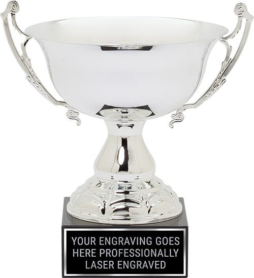 Metal Bowl with handles on Genuine Marble Base [CMM-60A-13]