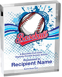 Baseball Vibrix Acrylic Awards [3/4 inch thick]