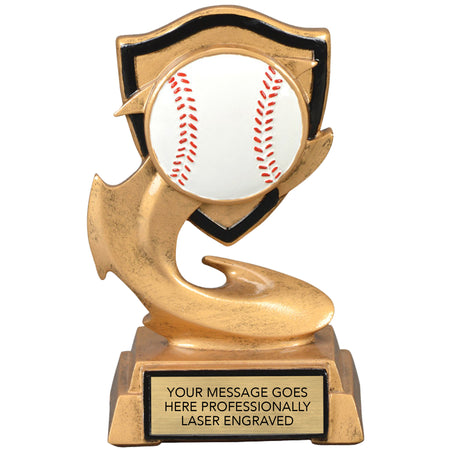Baseball Electric Flame Resin Sculpture Trophy [RPEF6-BS]