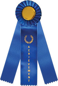 Achievement Triple Streamer Rosette Ribbon [R10R3-ACH]