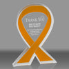Orange Awareness Ribbon Acrylic Award - 7 inch [ATRIB-ORG-7-Q]