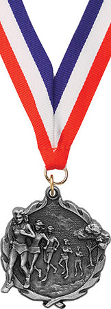 Cross Country Female Wreath Medal- Silver [MP18-CCF-S]