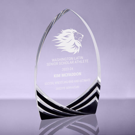 Soaring Acrylic Award - Black - 5x8 inch [AJSAC-58-BLK]