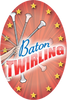 Baton Twirling Oval Insert [OV-1762]