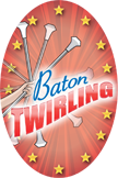 Baton Twirling Oval Insert [OV-1762]