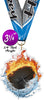 Hockey Fire & Water Colorix-M Acrylic Medal - 3.25 inch [MACR325-FW-HK-Q]