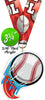 Baseball Splatters Colorix-M Acrylic Medal [MACR375-SPLT-BS-Q]