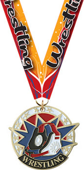 Wrestling USA Sport Medal- Gold [M2USA-WS-G]