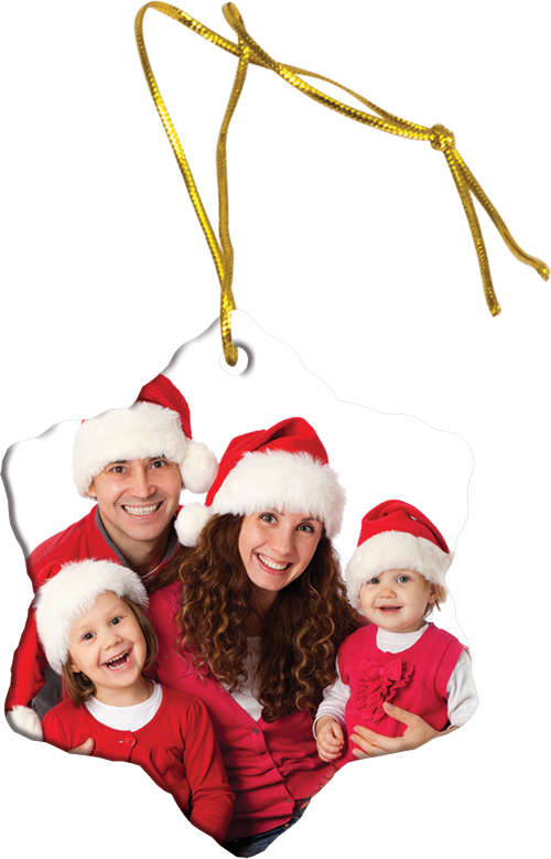 Custom 6-Pointed Star Ceramic Ornament [OXCER-6STR]