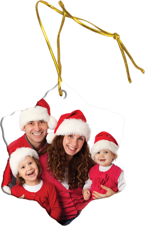 Custom 6-Pointed Star Ceramic Ornament [OXCER-6STR]