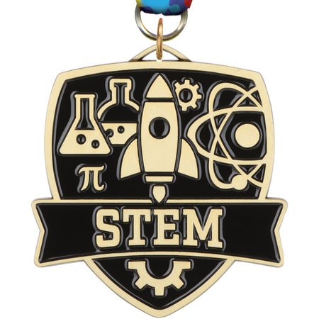2.5" STEM Banner Shield Medal [MPSHD2-STEM]