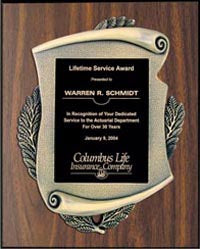 Antique Bronze Metal Casted Scroll Plaques