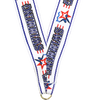 7/8 x 30 in. Swimming Star Neck Ribbon [NKRB-1006]