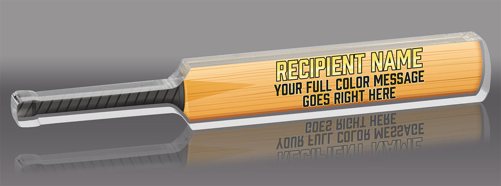 Cricket Bat Full Color Acrylic Award - 21 inch [ABAT-CRKT-21-FC-Q]