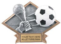 Soccer Dimensional Diamond Resin Trophy [RDJ6-SC]