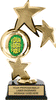Custom Insert Holder Triple Star Spinning Trophy [TXHSi-P451]