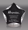 Acrylic Clear and Black Luminary Star - 5 inch [ALSB5C]