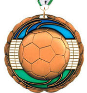 Soccer Epoxy Color Medal - Bronze [MEC2-SC-B]