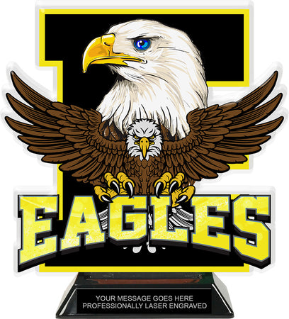 Eagle Mascot Colorix-T Acrylic Trophy- 8.25 inch [TACR8-MSCT-EG-Q]
