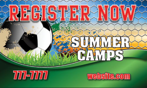 Soccer 3 x 5 Vinyl Banner- Sunset [VB-SC-SUN-35]