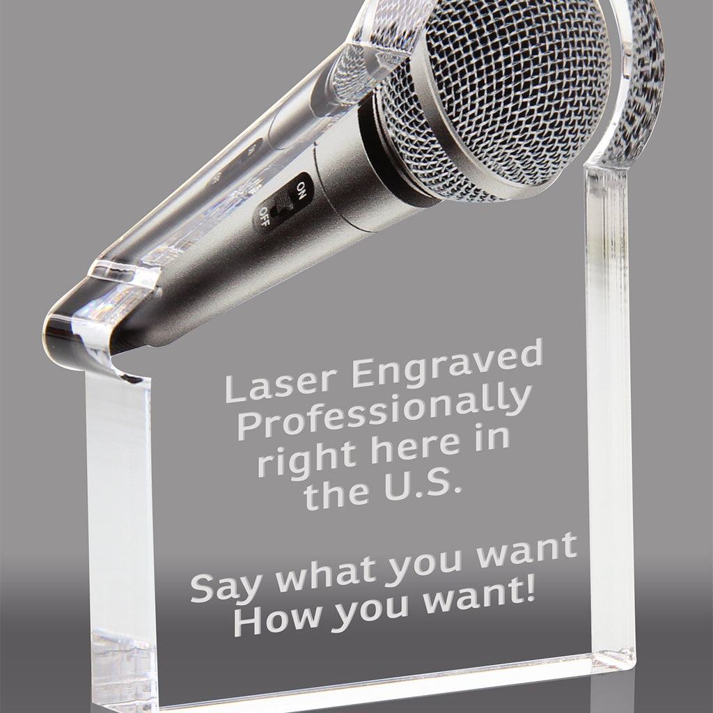 Microphone Acrylic Block Awards