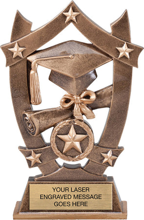 Graduate Arch Resin Trophy - 6.25"  [RMARC6-GD]