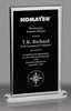 Rectangular Glass Award with Black Silk Screened Center [GT2937-10]