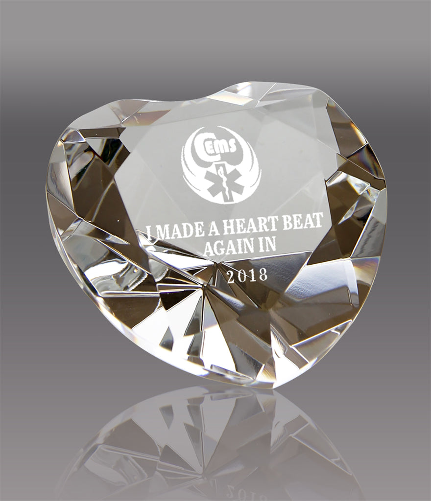 Crystal Heart Shaped Paperweight [CP045]
