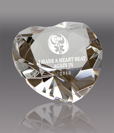 Crystal Heart Shaped Paperweight [CP045]