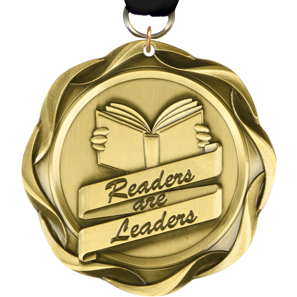 3" Readers Are Leader Fusion Diecast Medal [MFUS2-RAL]