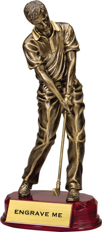 Golf Bronze Resin on Rosewood Finish Base [GMB1321C]