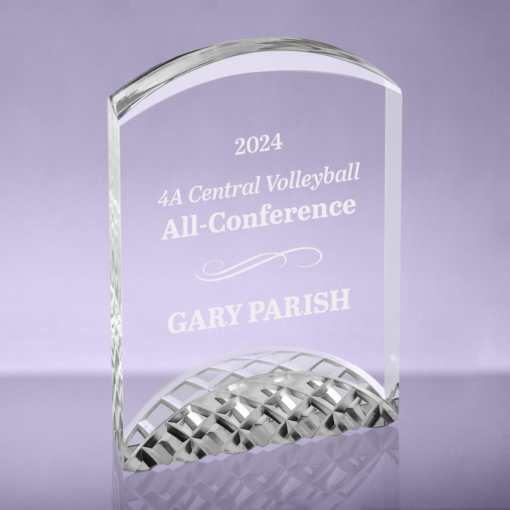 Silver Horizon Acrylic Award - 3.5 x 5 [AJH-SLV-5]